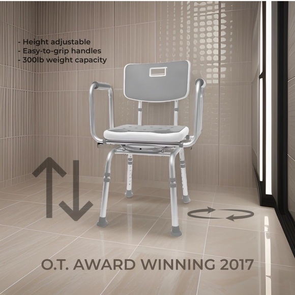 The BEST MOBB+ 3.0 Premium Bathroom Swivel Shower Chair Bath BenchBack360 Degree - Picture 6 of 11